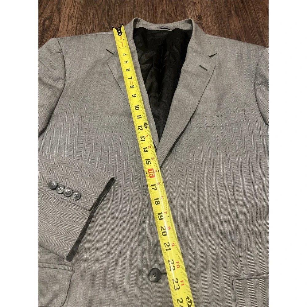 John W Nordstrom Loro Piana Jacket Men Houndstooth Blazer Size 48L Made In Italy
